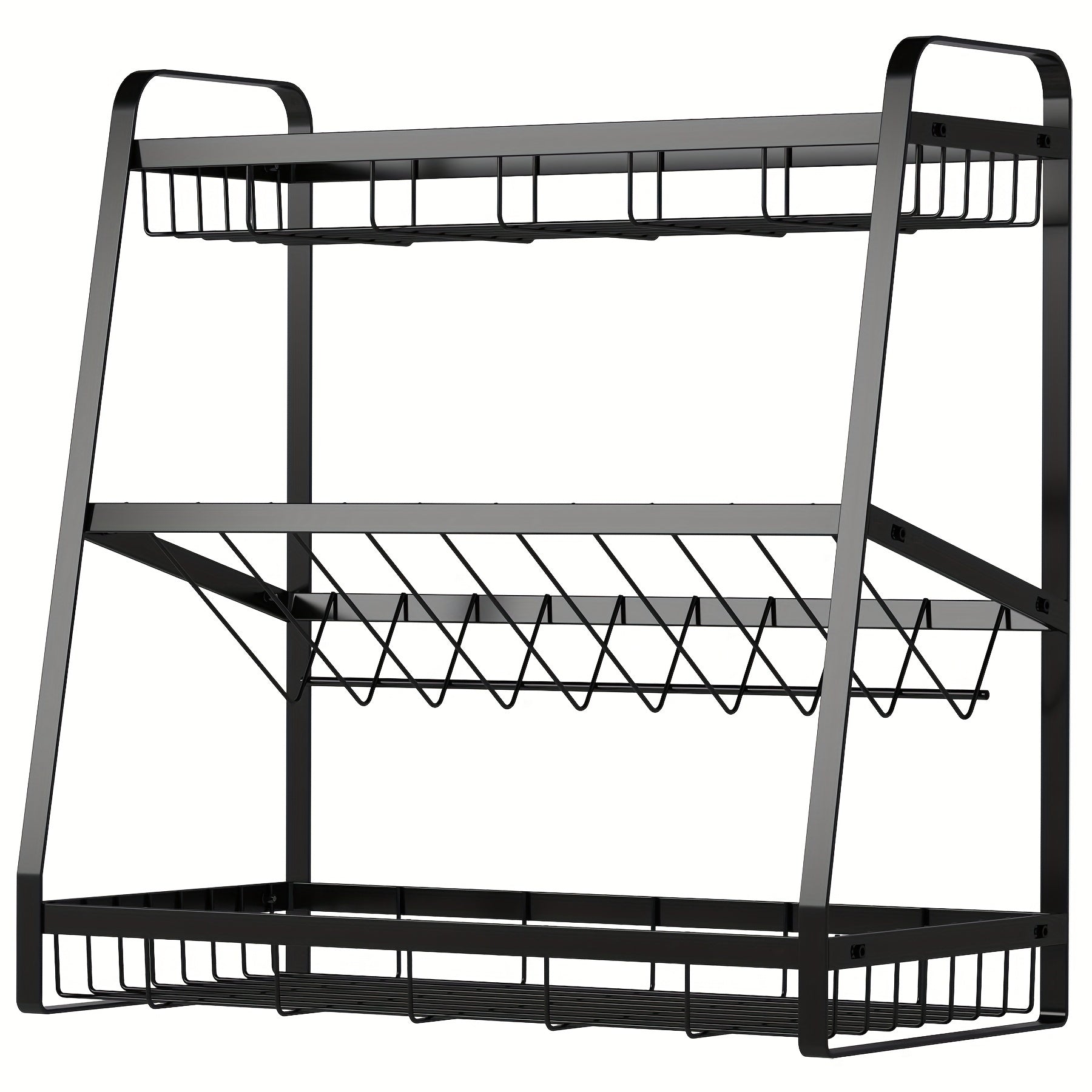 1pc Countertop Seasoning Storage Rack Home Kitchen Accessory