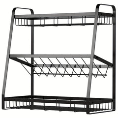 1pc Countertop Seasoning Storage Rack Home Kitchen Accessory