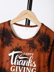 Boy's HAPPY THANKSGIVING Tie Dye 2pcs Set