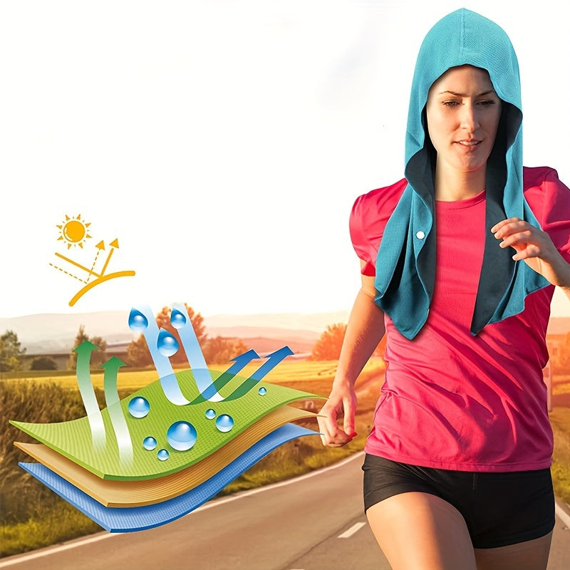 Yoga U-Shaped Cooling Hooded Towel Quick Drying