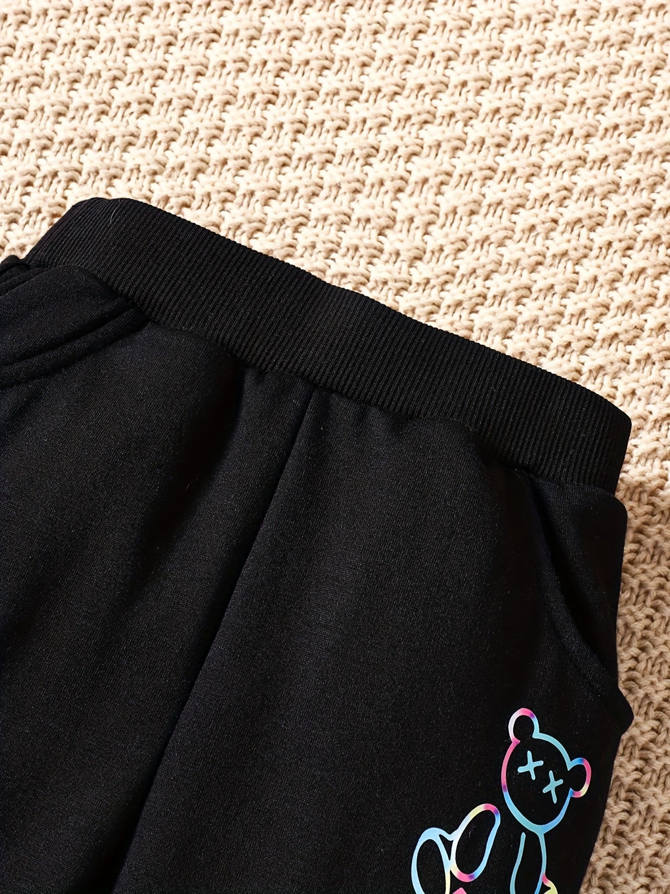 Boys Bear Print Casual Pants Kids Clothing Spring Fall