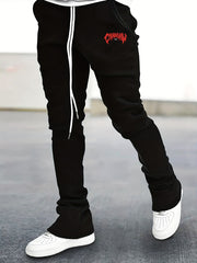 Men's Patterned Flare Drawstring Pants