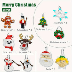 Christmas Ornaments Building Kit 11 in 1 Stocking Stuffers Decor Toys C