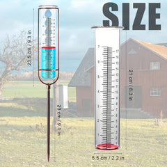 Adjustable Height Frostproof Rain Gauge With Stake