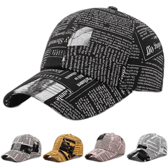 Men's Printed Hip Hop Baseball Cap Outdoor Peaked Cap Summer Hat