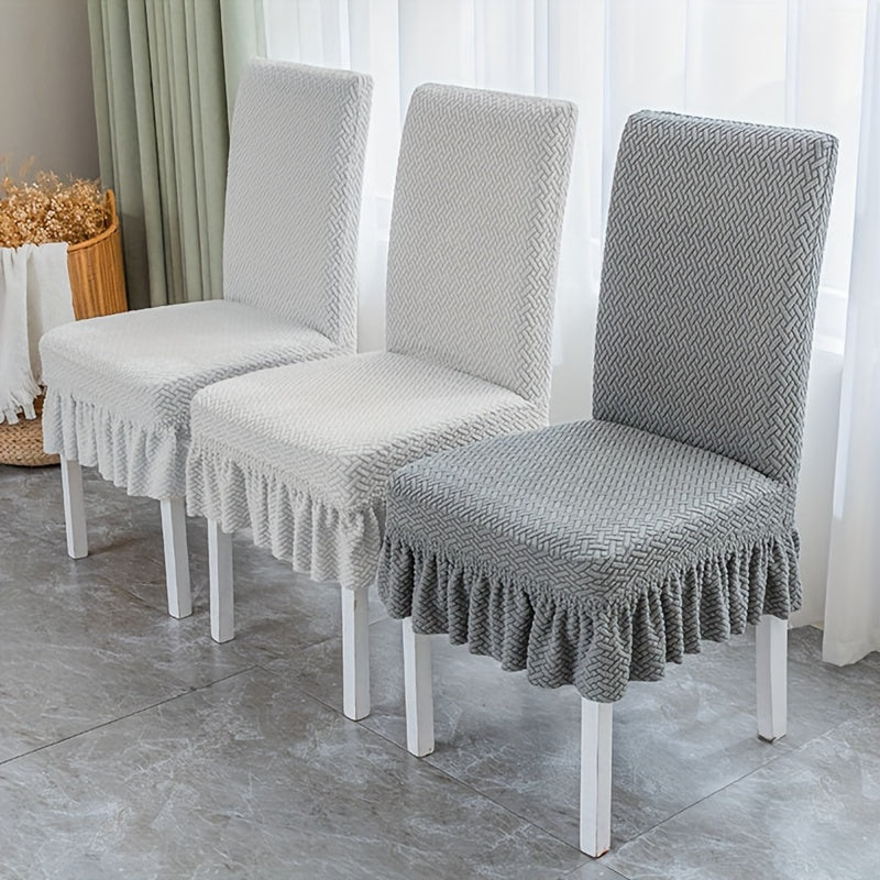Abstract Grid Pattern Chair Slipcover for Dining Chairs