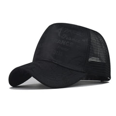 Men's Paris Embroidered Baseball Cap Mesh Hip Hop Trucker Sun Hat