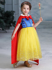 9pcs Snow Princess Dress Costume Jewelry Gloves Crown & Wand For Christmas Party