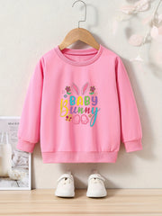 OERYUI Toddler Girls BABY BUNNY Graphic Long Sleeve Sweatshirt Halloween Gift