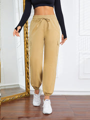 Women's Athleisure Drawstring Jogger Running Cargo Pants