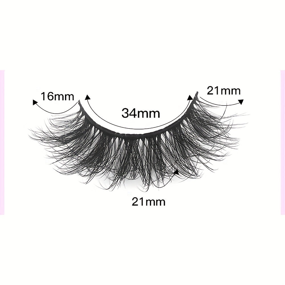 10 Pairs Natural Look False Eyelashes Faux Mink Curling Lashes