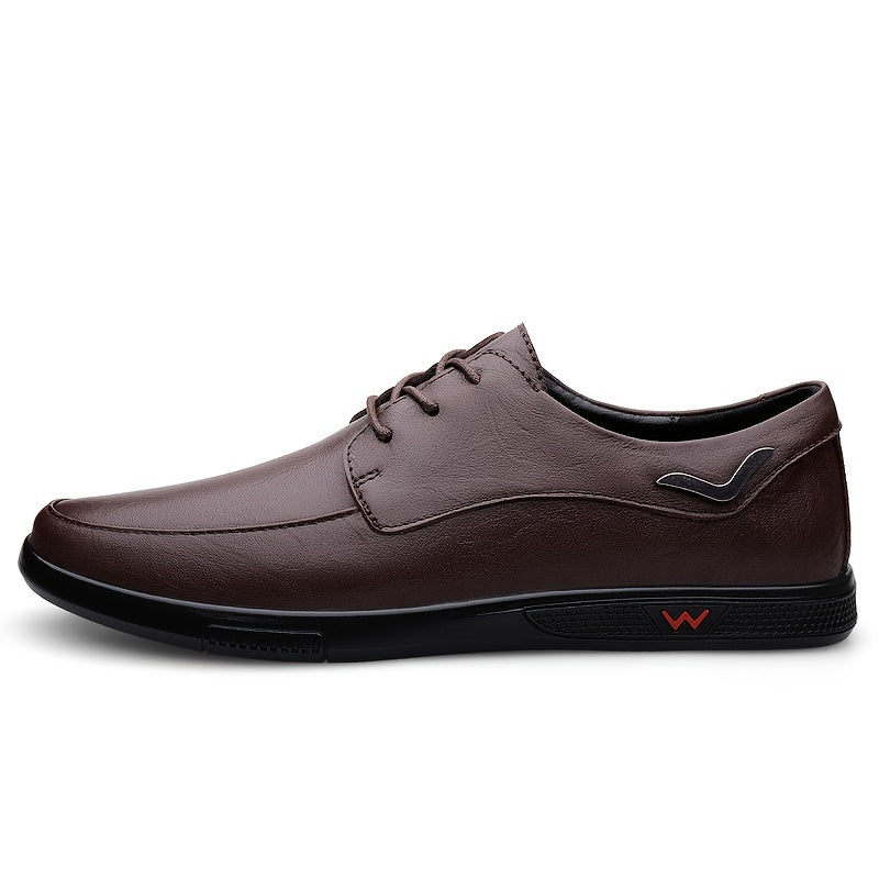 CLOHOO Men's Breathable Leather Lightweight Loafer Shoes