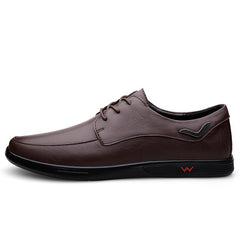 CLOHOO Men's Breathable Leather Lightweight Loafer Shoes