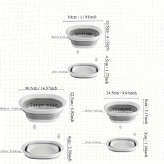 3pcs Collapsible Washbasin Portable Plastic Basin