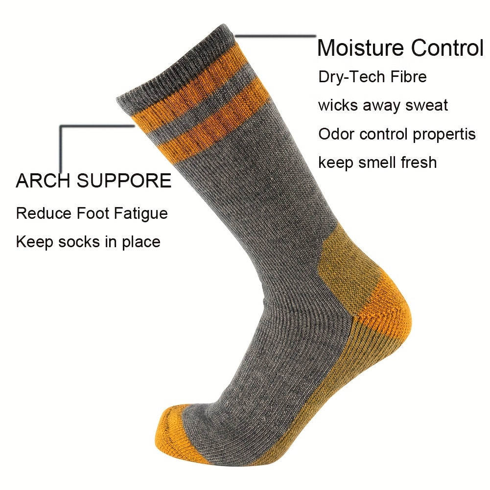 Moisture Wicking Woolen Crew Socks for Hiking & Outdoors