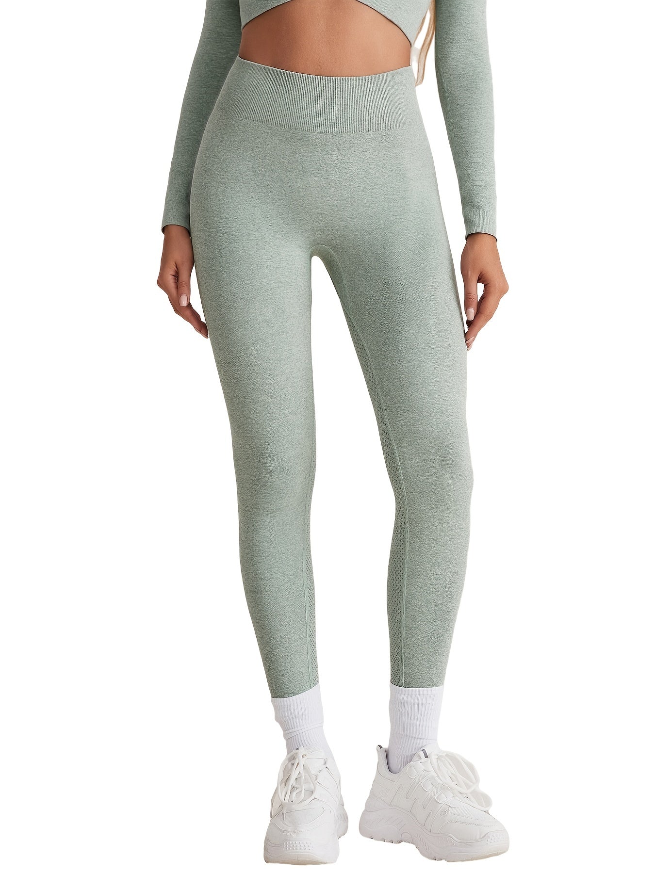 Solid Yoga Leggings Seamless Runing Fitness Workout Tight Pants