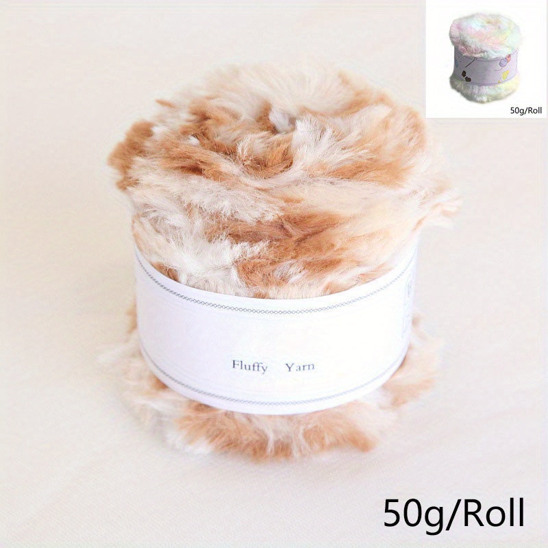 1pc Fur Yarn Ball Faux Mink Fur Yarn for DIY Knitting Crocheting Hat Scarf Purse