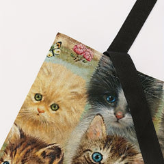 Cat Print Tote Bag Large Travel Beach Shoulder Bag