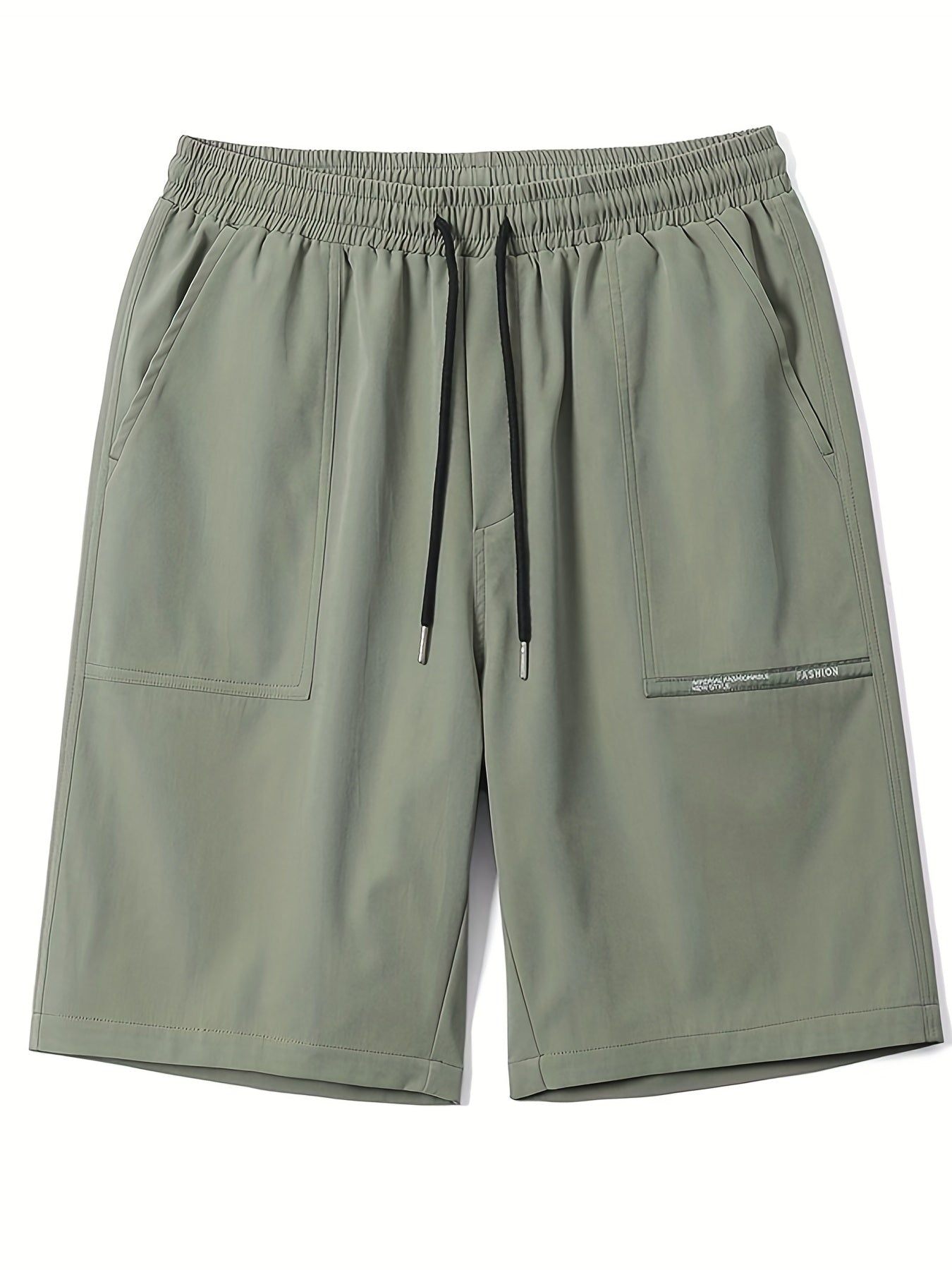 Men's Breathable Solid Shorts With Side Pockets