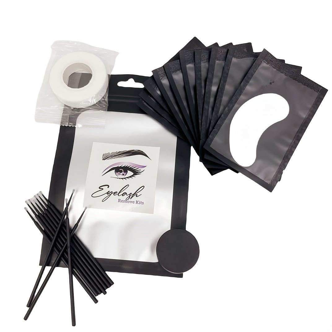 Professional Grafting Eyelashes Set with Gentle Glue Removal Cream