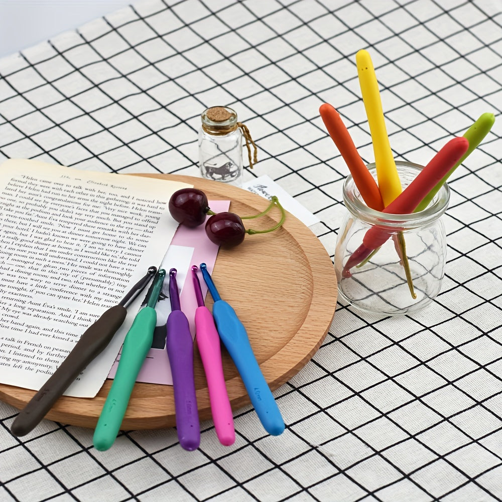 9pcs Colorful Crochet Hook Set for Handwork Hobby Craft