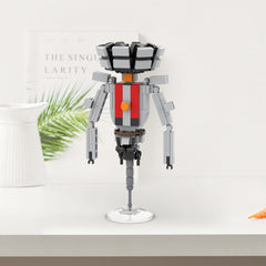 Mecha Toilet Cartoon Figure Block Model MOC Red Accents Perfect Gift for Fans