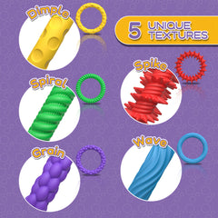 NeslGenc 5pcs Sensory Fidget Toys - Colorful Silicone Textured