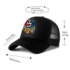 Sunshade Breathable Baseball Cap With Embroidery