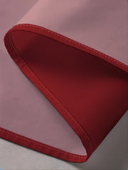 Men's Red Striped Lapel Shirt with Santa Print