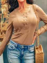 Solid Crew Neck One Piece Bodysuit for Women
