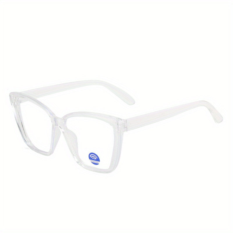 Cat Eye Anti Light Glasses For Women Men Students Clear Jelly Frame