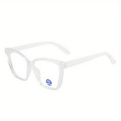 Cat Eye Anti Light Glasses For Women Men Students Clear Jelly Frame