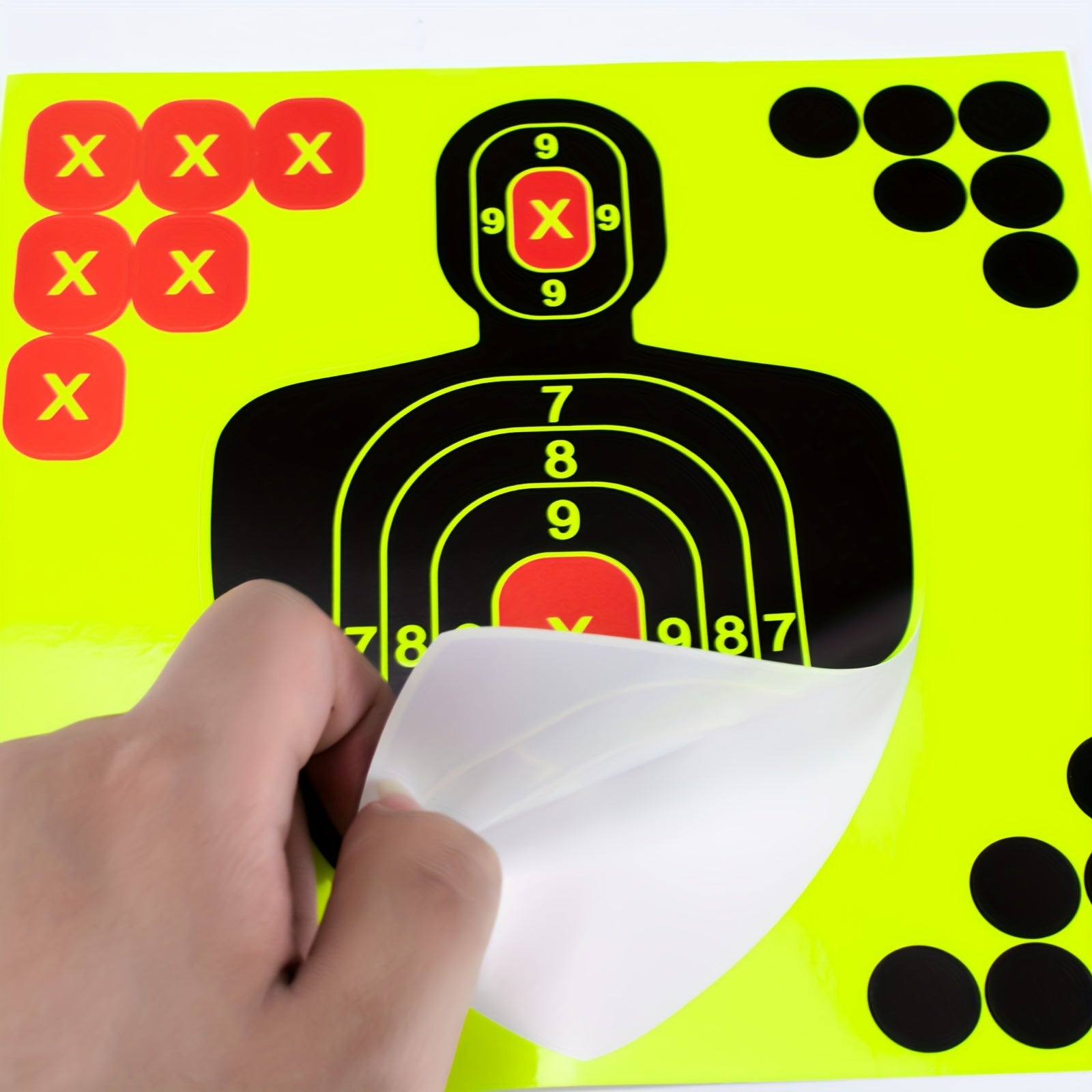 25pcs 20-32cm Shooting Targets Fluorescent Self-Adhesive Highly Visible