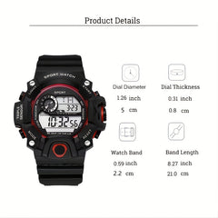 Boys Sports Electronic Watch, Luminous, Multifunctional