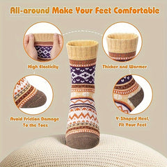 10 Pairs Vintage Ethnic Style Crew Socks