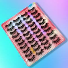 20 Pairs 3D Faux Mink Lashes Natural False Eyelashes