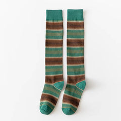 Striped Calf Socks College Style Knee High Socks Women's Stockings