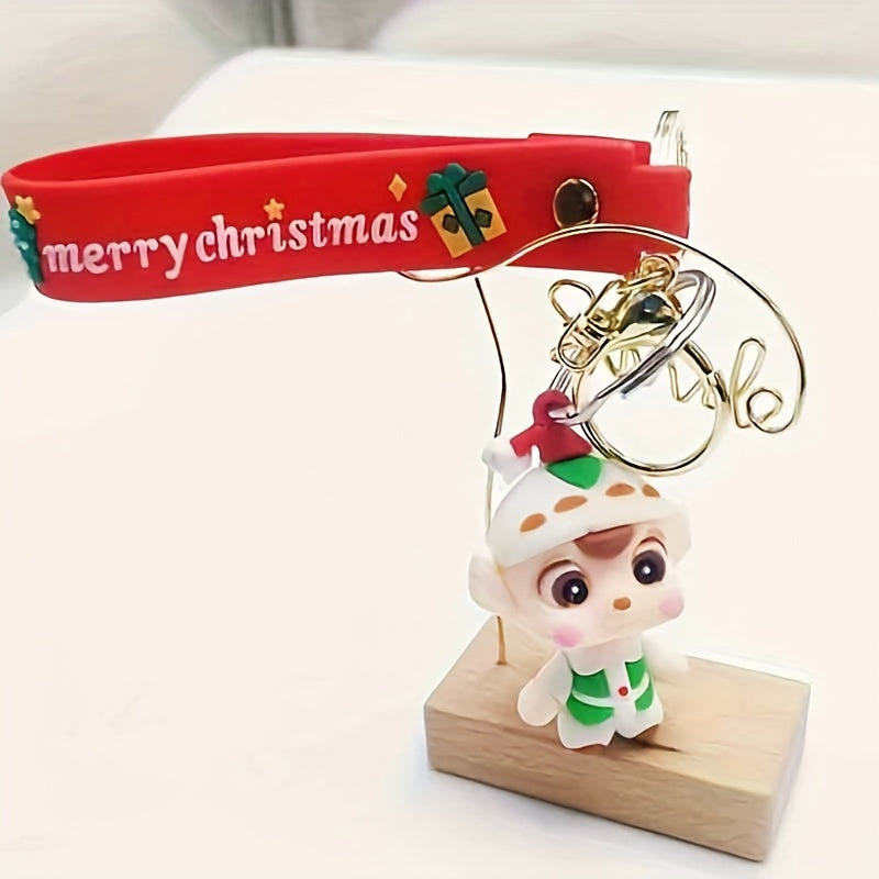 3D Doll Keychain Cartoon Keyring Pendant Christmas Gift
