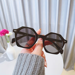 Large Round Sunglasses Gradient UV Protection Eyewear