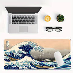 Japan Ukiyoe Sea Wave Mouse Pad XXL Kanagawa Desktop Pad