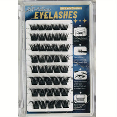Self Adhesive False Eyelashes 8-16mm Clusters Natural DIY Thick Lashes