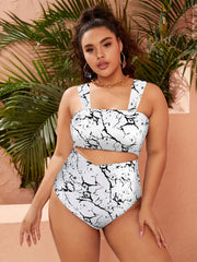 Tie Dye Tank Top & Tummy Control Swimsuit Set