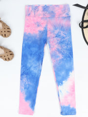 Kids Rainbow Tie Dye Leggings High Stretch Soft Pants