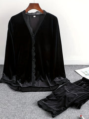 Lace Pajama Set Long Sleeve & Lounge Pants