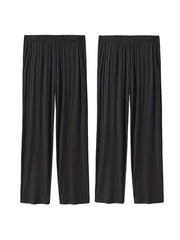 Wide Leg Casual Sports Pants With Pocket Comfortable Stretchy Casual Running Pan