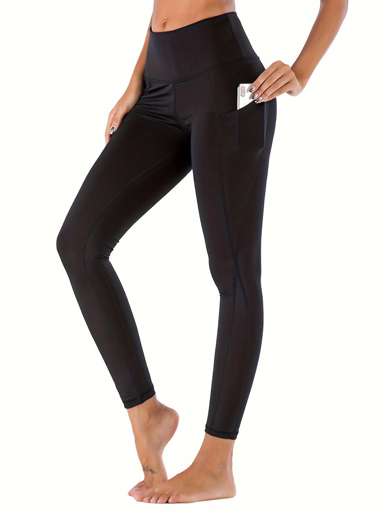 Women's High Waisted Leggings with Pockets Tummy Control