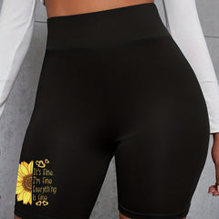High Waist Biker Shorts Skinny Casual Short Leggings Women's Clothing