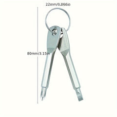 Stainless Steel Portable Screwdriver Key Chain Emergency Tool
