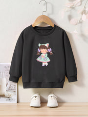 OERYUI Doll Girl Graphic Sweatshirt Kids Gift
