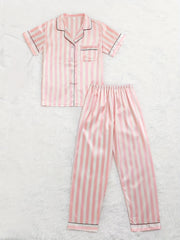 4pcs Satin Pajama Set Shorts Top Lounge Pants Camisole for Women